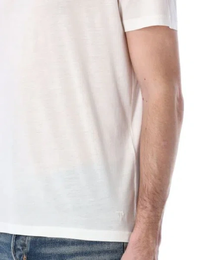 Tom Ford Placed Rib Slim-fit Lyocell And Cotton-blend T-shirt