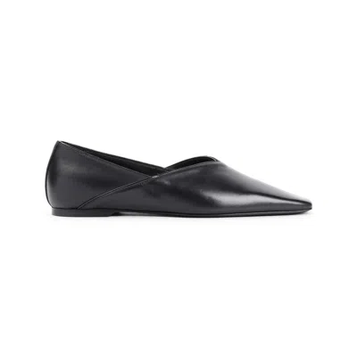 Totême The Everyday Flat Black Nappa Leather Ballerinas