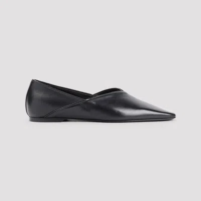 Totême The Everyday Flat Black Nappa Leather Ballerinas