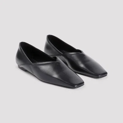 Totême The Everyday Flat Black Nappa Leather Ballerinas