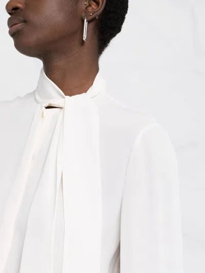 Valentino Silk Blouse With Elegant Tie Neck Detail And Refined Finish