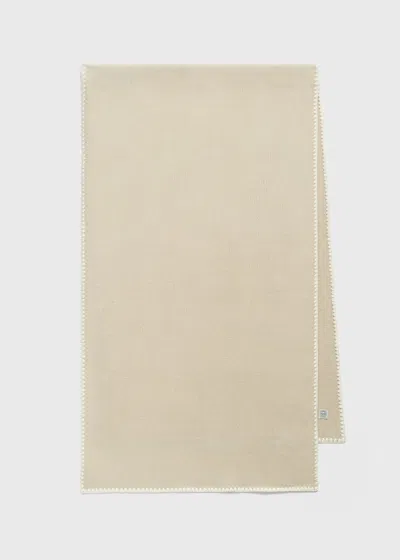 Totême Embroidered Wool Cashmere Scarf Harvest In Neutral