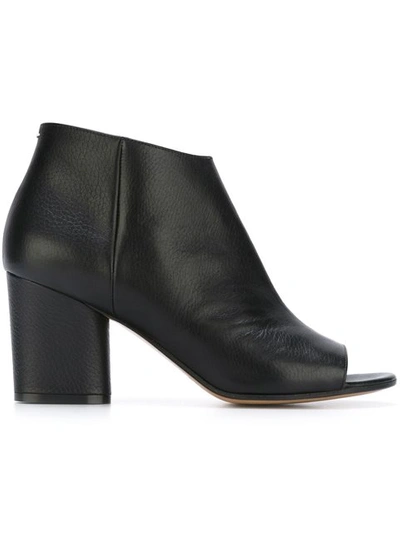 Maison Margiela Open Toe Ankle Boots In Black