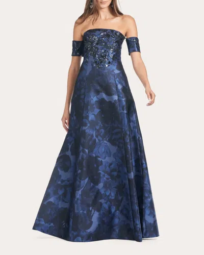 Sachin & Babi Vivien Gown In Blue