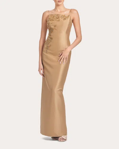 Sachin & Babi Embellished Pryce Gown In Gold