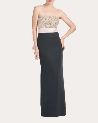Sachin & Babi Marilyn Gown In Blush/black
