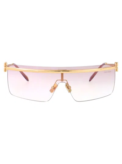 Shop Miu Miu Sunglasses In 5ak80d Gold