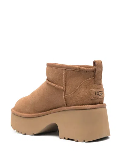 Ugg Brown 'ultra Mini New Heights' Boots In Brown