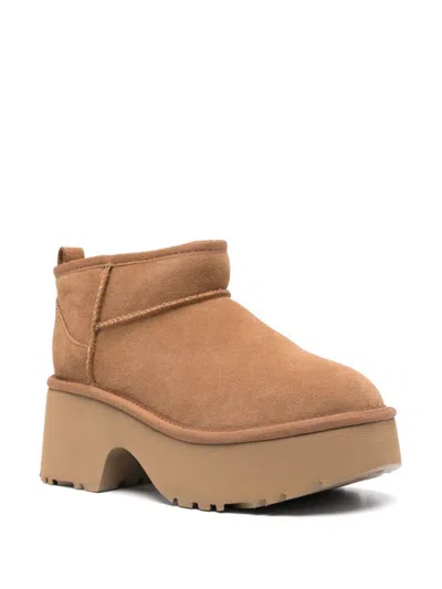 Ugg Brown 'ultra Mini New Heights' Boots In Brown