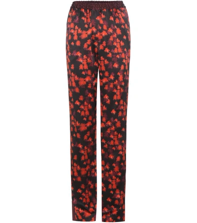Givenchy Printed Silk-satin Straight-leg Pants In Multicoloured