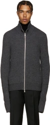 MAISON MARGIELA Grey Zip-Up Sweater
