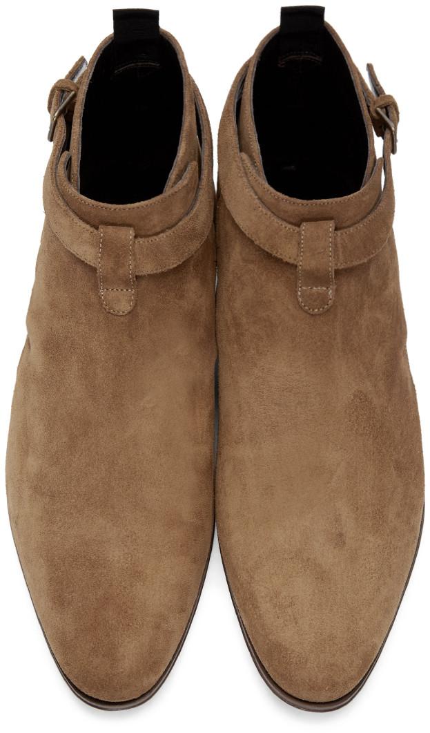 yves saint laurent suede ankle boots