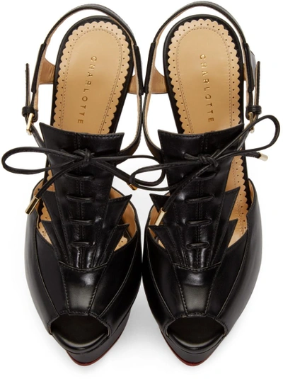 Charlotte Olympia Black Deco Maxine Sandals | ModeSens