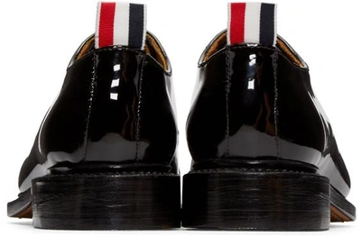 Shop Thom Browne Black Patent Leather Bow Oxfords