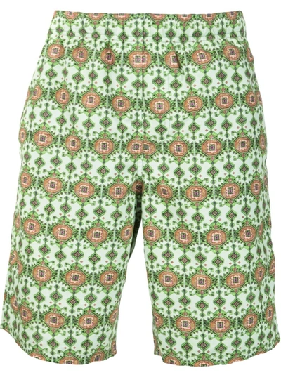 Shop Givenchy Geometric Print Swim Shorts