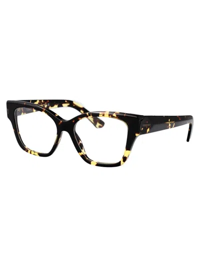 Burberry Havana Yellow Acetate Optical Glasses In Havana Yellow