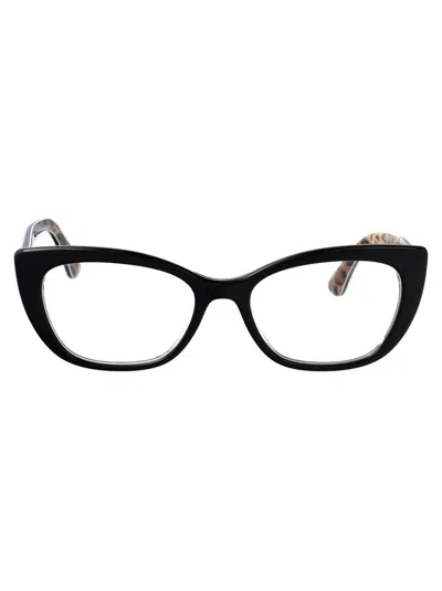 Dolce & Gabbana Geometric Plano Mirror In 3299 Black On Leo Brown