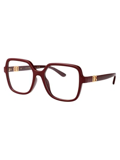 Dolce & Gabbana Bordeaux Injectate Optical Glasses In Brown