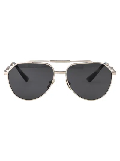 Dolce & Gabbana Dolce  Gabbana Eyewear Aviator Frame Sunglasses In 136648 Matte Silver