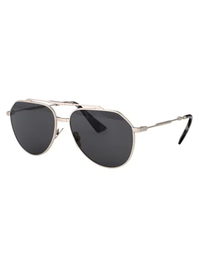 Dolce & Gabbana Dolce  Gabbana Eyewear Aviator Frame Sunglasses In 136648 Matte Silver