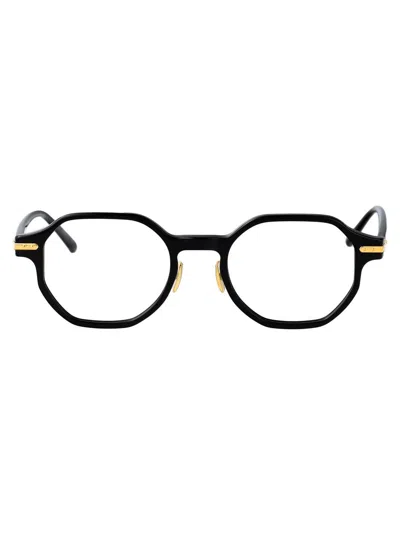 Linda Farrow Olive Green Acetate Glasses In Black