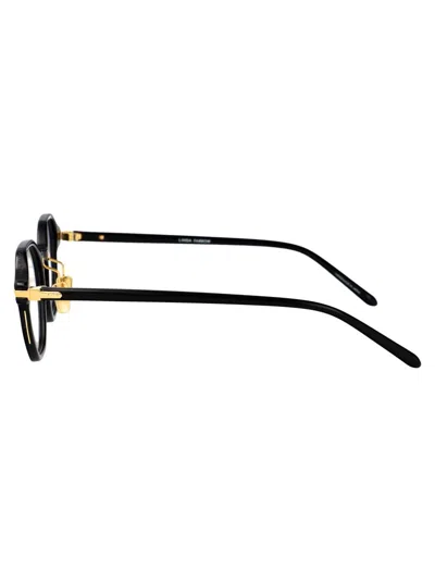 Linda Farrow Olive Green Acetate Glasses In Black