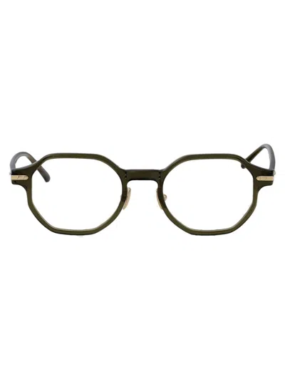 Linda Farrow Olive Green Acetate Glasses In Olive Green