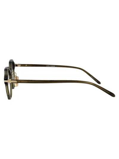 Linda Farrow Olive Green Acetate Glasses In Olive Green