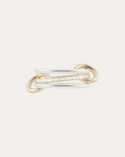 Spinelli Kilcollin Women's Sonja 18k Gold Sterling Silver And Diamond Linked Rings In Gold/silver
