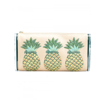 Shop Edie Parker Pineapples Embroidery Clutch