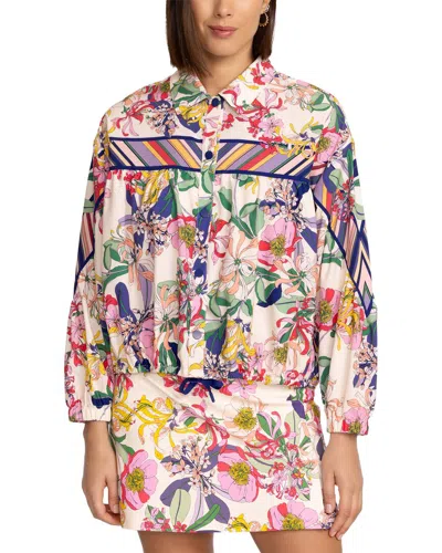 Johnny Was Bee Active Ruched Jacket In Multi