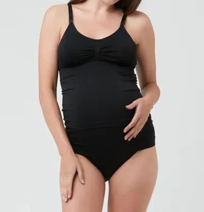 RIPE MATERNITY SEAMLESS NURSING TANK IN BLACK 