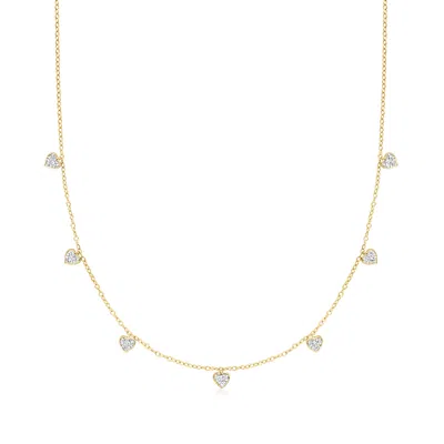 Ross-simons Diamond Circle Station Necklace In 18kt Gold Over Sterling In Multi