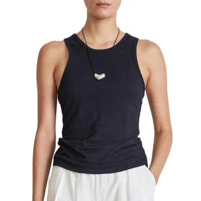 Apiece Apart Savina Razor Tank In Black In Black