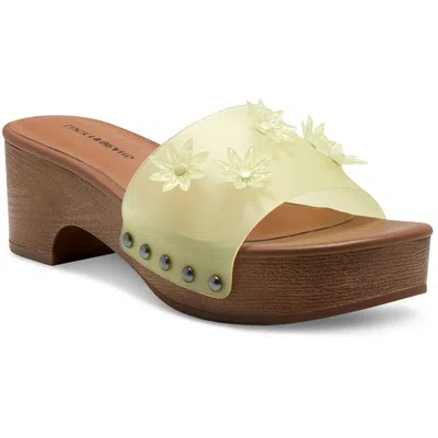 LUCKY BRAND FALLYN WOMENS STUDDED JELLY UPPER SLIDE SANDALS 