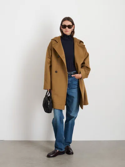 Alex Mill Double Breasted Coat In Cashmere In Vicuna