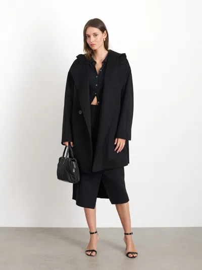 Alex Mill Double Breasted Coat In Cashmere In Black