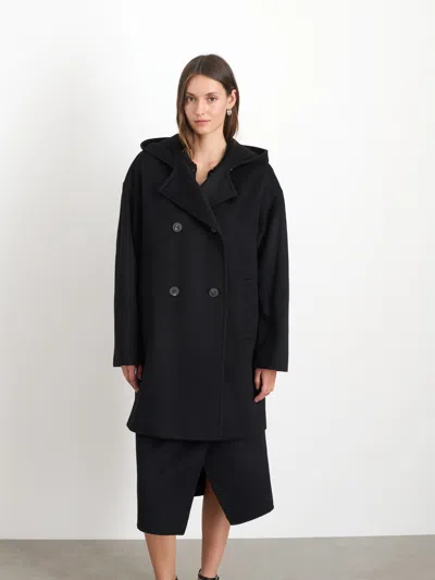 Alex Mill Double Breasted Coat In Cashmere In Black