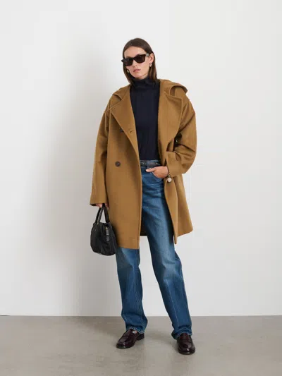 Alex Mill Double Breasted Coat In Cashmere In Vicuna