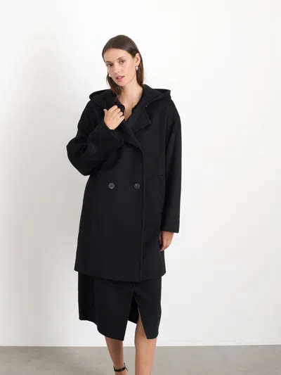 Alex Mill Double Breasted Coat In Cashmere In Black