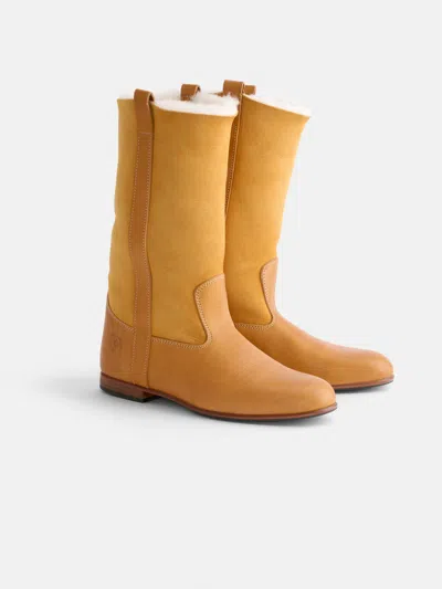 Alex Mill La Botte Gardiane Garance Sheepskin Boot Tall In Natural