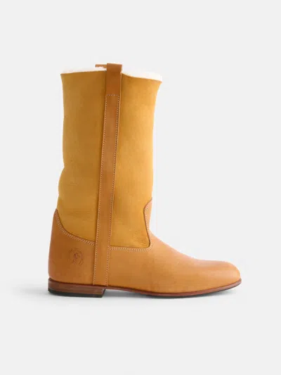 Alex Mill La Botte Gardiane Garance Sheepskin Boot Tall In Natural