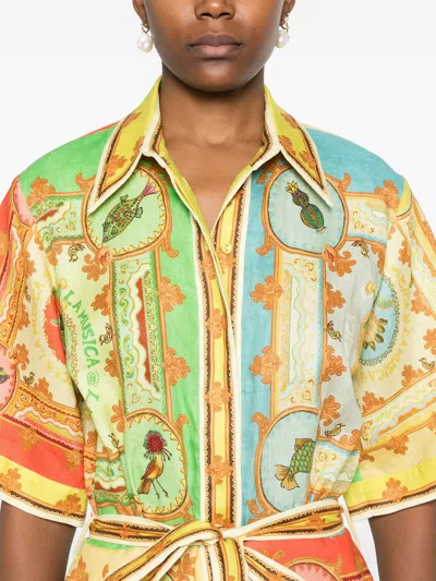 Alemais 'la Musica' Multicolor Dress With All-over Graphic Print