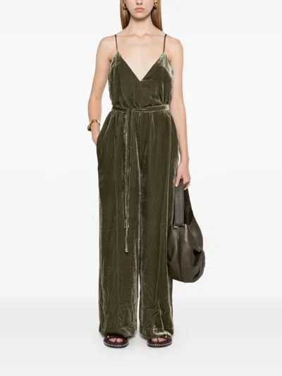 Gold Hawk Velvet Jumpsuit