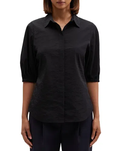 Theory Seam Cinch Shirt In Black