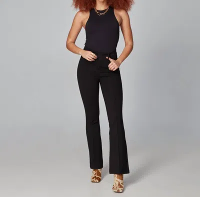 Lola Jeans Azure High Rise Flare Ponte Pant In Black In Black
