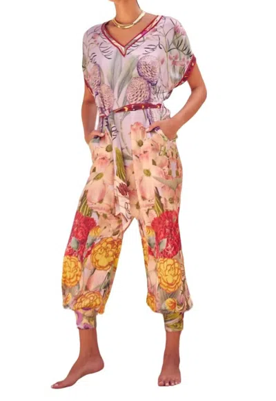 Carolina K Maena Jumpsuit In Floral Lilac In Multi