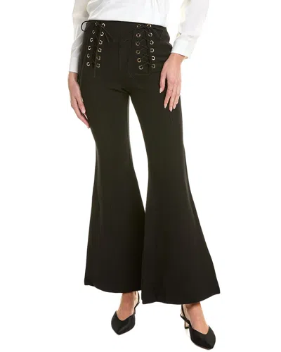 Gracia Lace-up High-waist Pant In Black