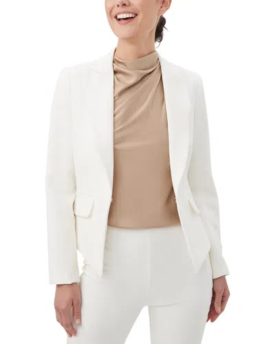Trina Turk Habanero Textured Cotton Blazer In White