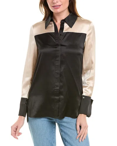 Reiss Lorey Silk Top In Black